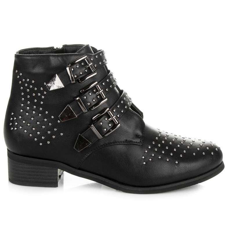 Coco Perla Schwarze Stiefel mit Schnallen