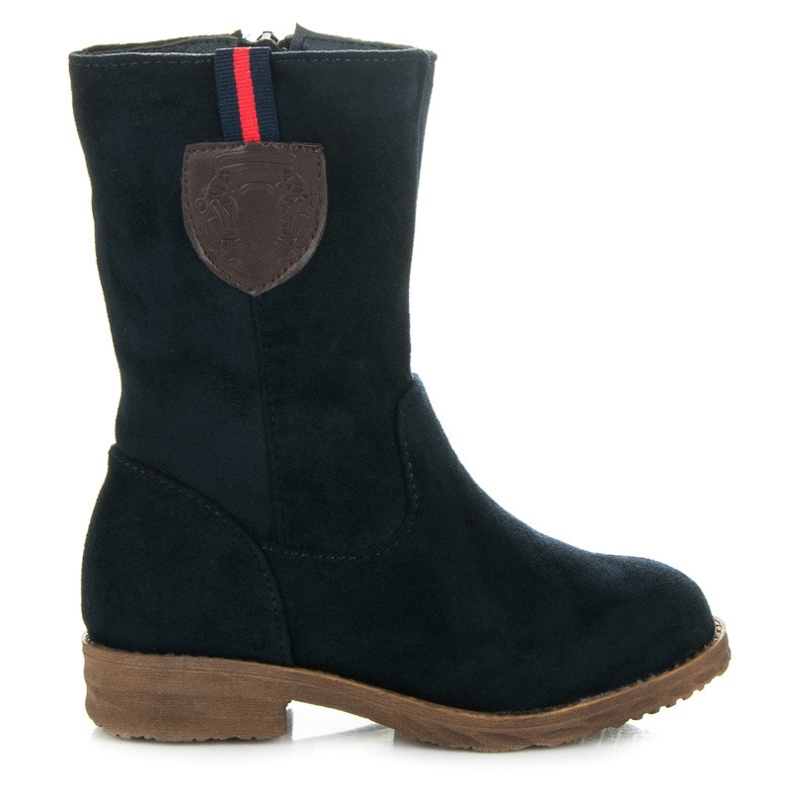 Top Shoes Wildlederstiefel für Kinder navy blau