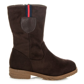 Top Shoes Wildleder Kinderstiefel braun