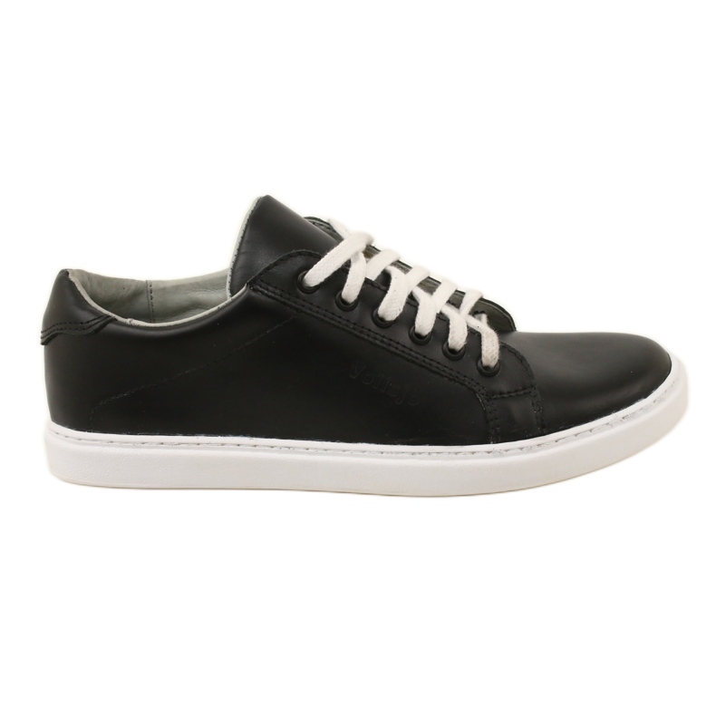 Vriston Black Herren Leder -Sneaker schwarz