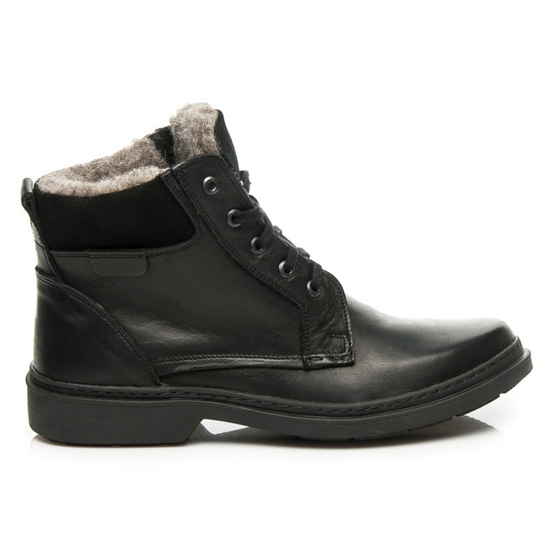 Lucca Herrenstiefel mit Fell schwarz