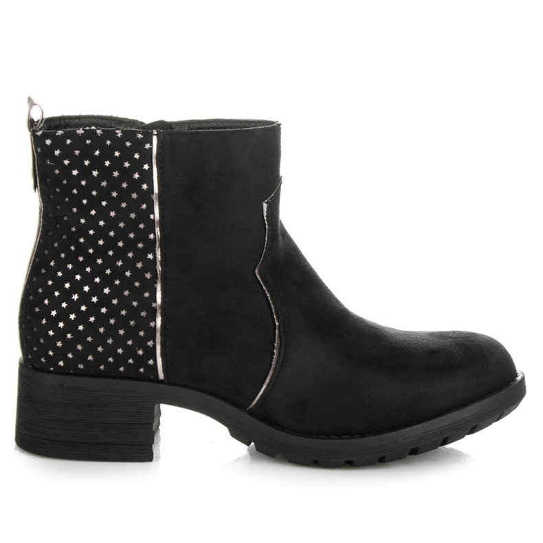 Ideal Shoes Stiefeletten aus Wildleder schwarz grau