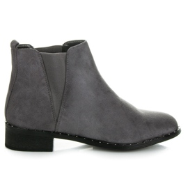 Marquiz Chelsea Boots mit Tiermotiv grau