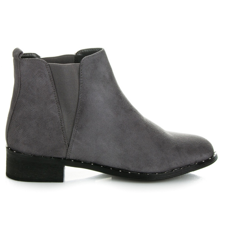 Marquiz Chelsea Boots mit Tiermotiv grau