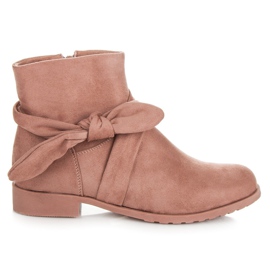Ideal Shoes Wildlederstiefeletten mit Reißverschluss rosa