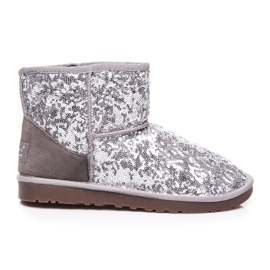 Torna Glänzende Muklukes grau