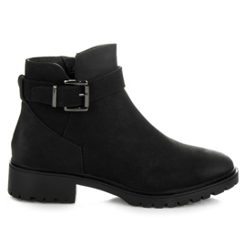 Vices New Collection Niedrige Stiefel mit Schnalle schwarz