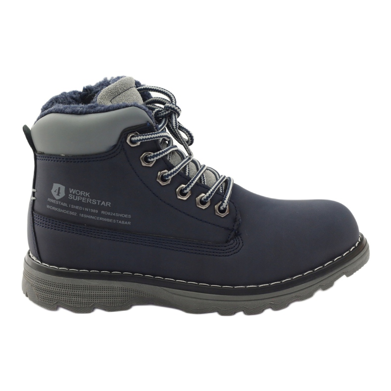 DK Winterwanderschuhe mit Reißverschluss 75009 navy blau grau