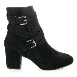 Seastar Stiefeletten aus Wildleder mit hohem Absatz schwarz