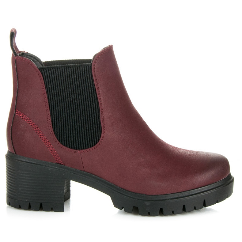 Vices New Collection Bordeauxrote Chelsea-Stiefel