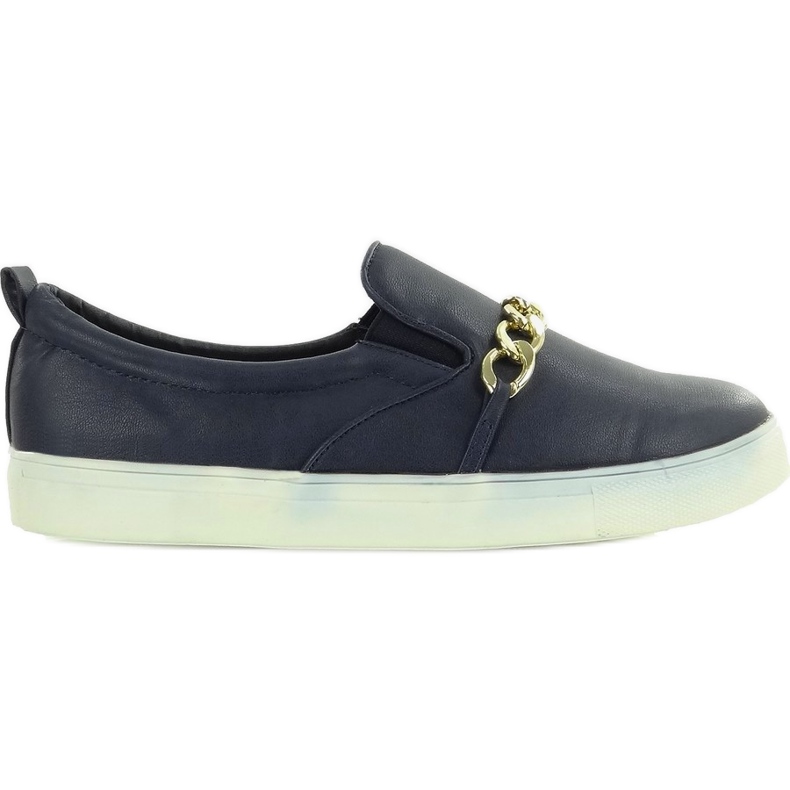 Slip-on mit einer Kette L-57 marineblau navy blau
