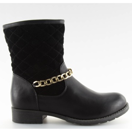 Stiefel mit B306 Kette Schwarz