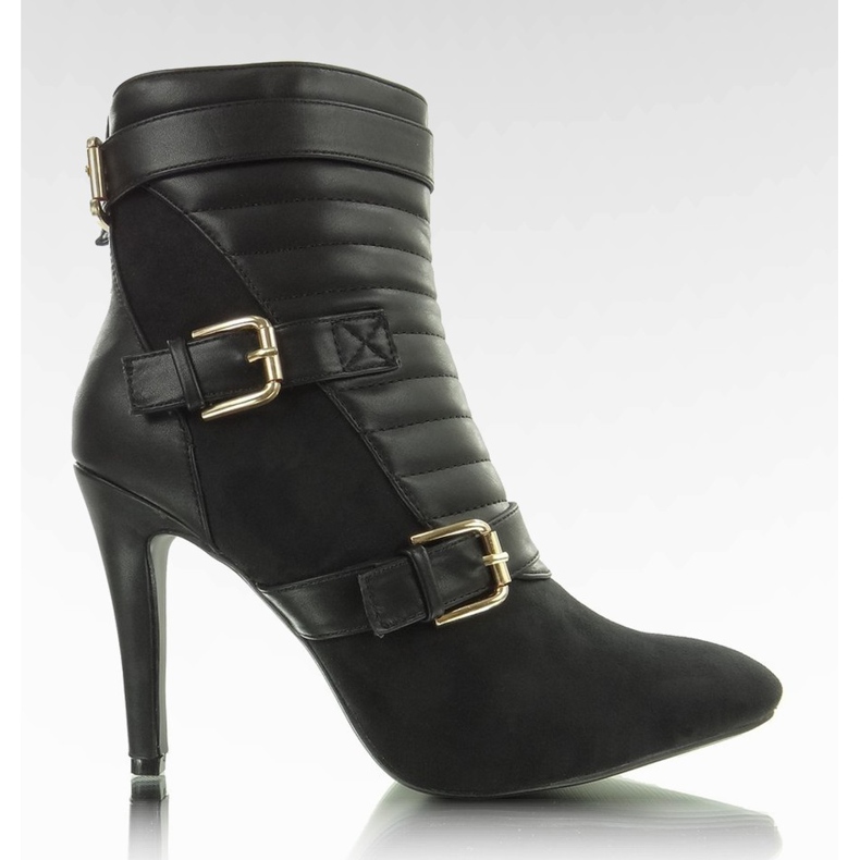 E349 Schwarze Steppstiefel