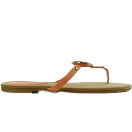 Flip-Flops mit Nieten IR-82 Apricot orange