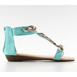 Sandalen auf den niedrigen IR-222 marine Wedges blau