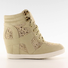 Sneakers mit Haken 8073 beige