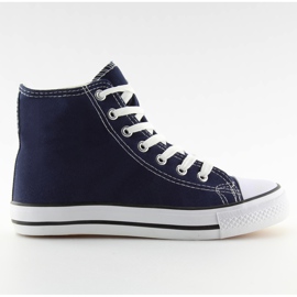 F3 Navy Segeltuchturnschuhe marineblau