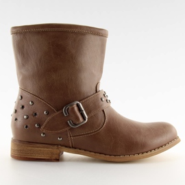 Stiefel mit Nieten 8816SL khaki braun mehrfarbig
