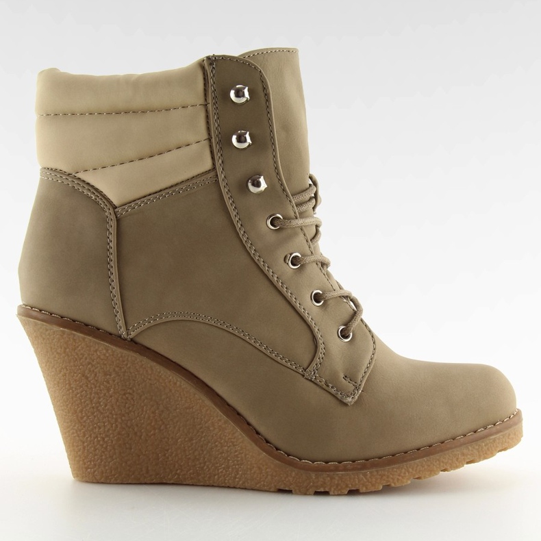 Zweifarbige HP124C Khaki-Stiefel