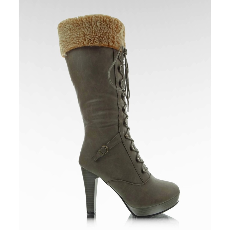 Kniehohe Stiefel auf dem G12400 braun mehrfarbig