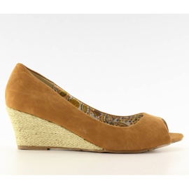 Wedges Espadrilles Ls-141 Kamel braun