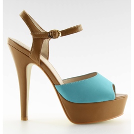 Pumps High Heels VB33050 Blu braun blau