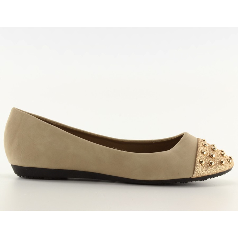 Ballerinas mit Glitzer 902-59 khaki