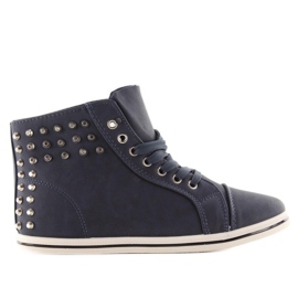 Turnschuhe mit Nieten G-27 marineblau navy blau