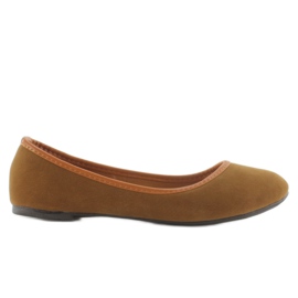 Ballerinas mit Besatz A310 Kamel braun