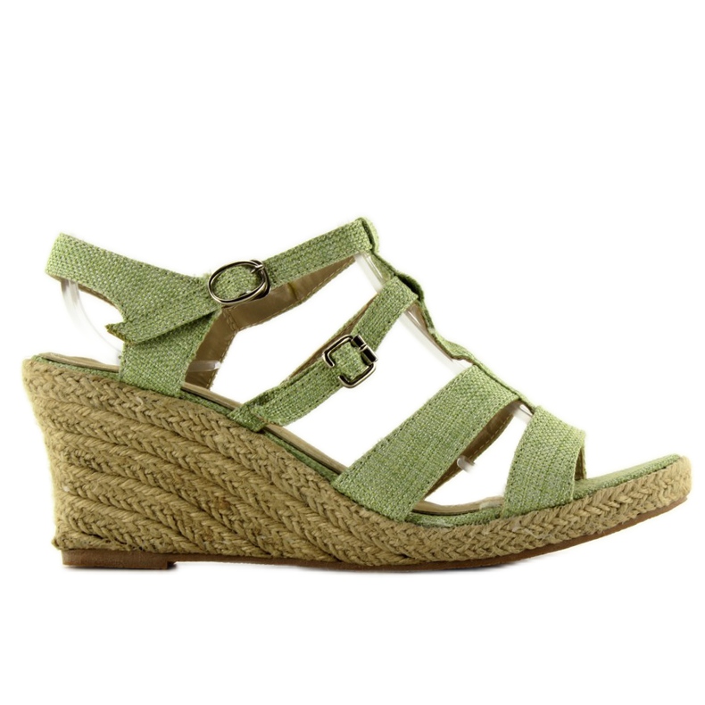 Grüne Espadrilles Wedges HL201211