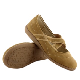 Bequeme Ballerinas 7267 Kamel braun