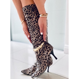 Leopardenstiefel B36025-L02 Panther braun