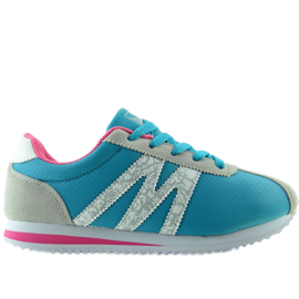 Sehr bequeme B683 Marinesportschuhe grau blau
