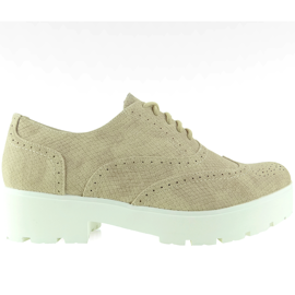 Loafer mit hoher Sohle LBS1203 beige