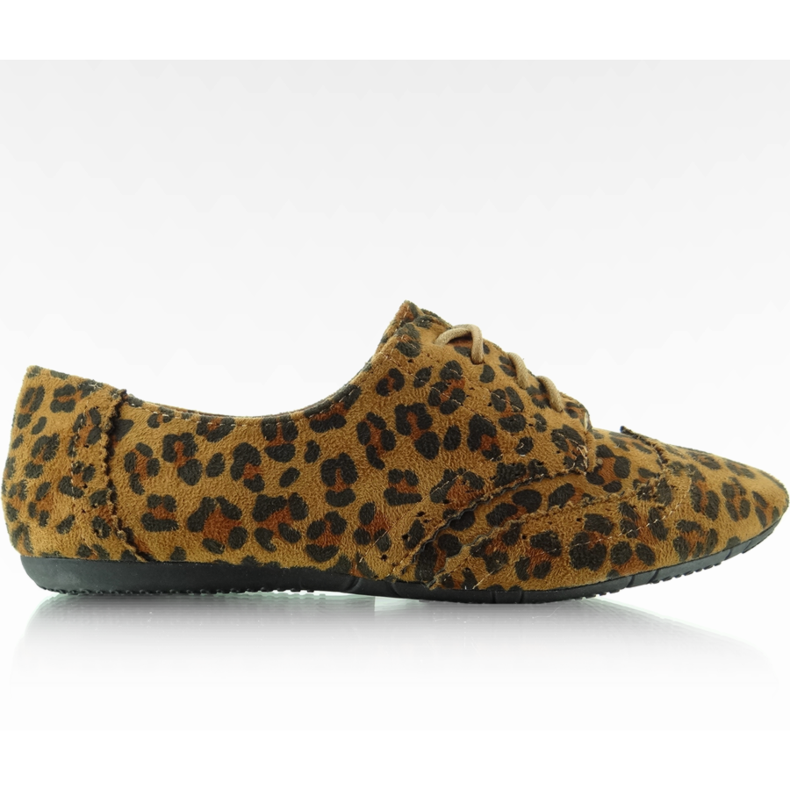 Klassische Leopard Schnürschuhe braun