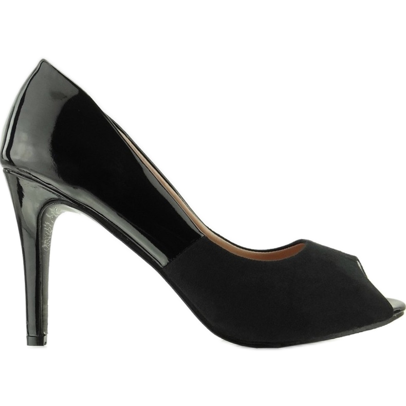 Pumps mit offenem Finger GM-5025 schwarz