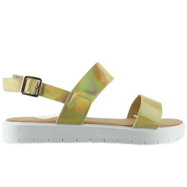 Sandalen auf einer Sportsohle LC-7 Gold mehrfarbig gelb