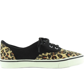 Turnschuhe Vansówki Schnürsenkel K-75 BrownLeop braun schwarz