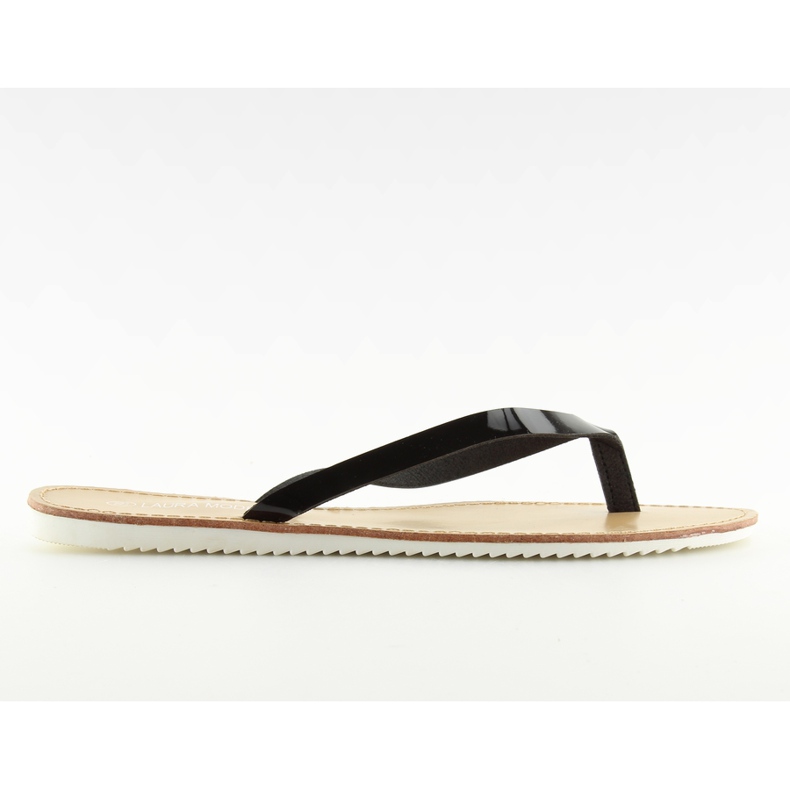 Flip-Flops, weiße Sohle LS-76 Black schwarz