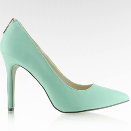 High Heels für Damen mit Celadon-Reißverschluss blau