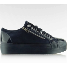 Turnschuhe mit hohen Sohlen YDB-27 Granat marineblau