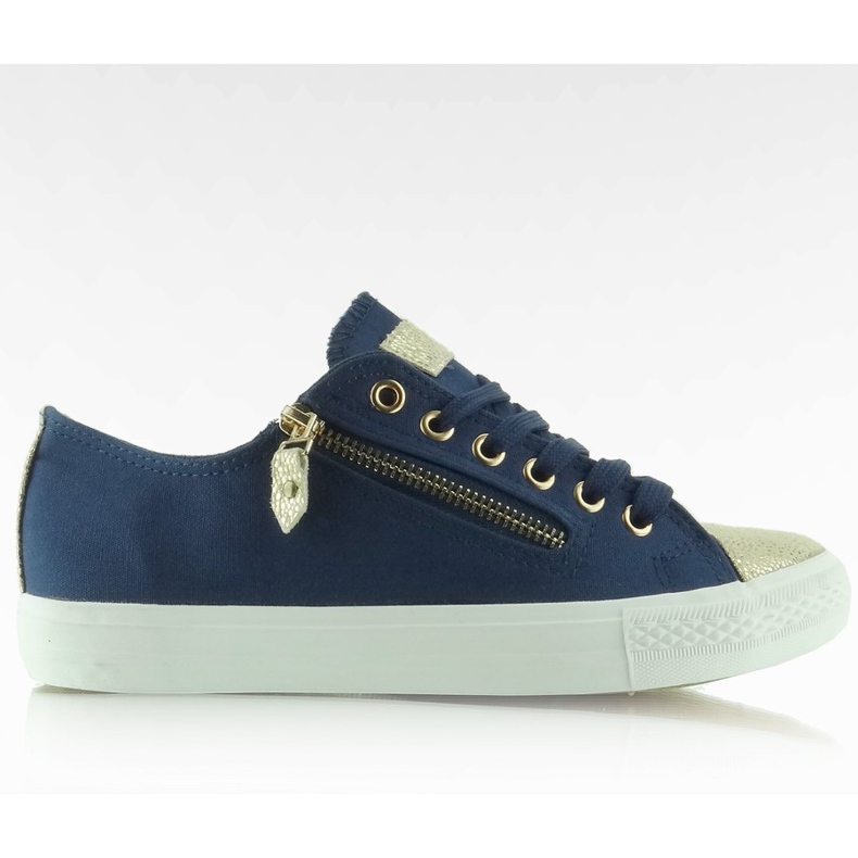 Gold Turnschuhe BL28P Blau