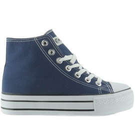 Marineblaue Turnschuhe mit doppelter Sohle