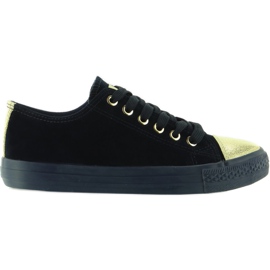 Wildlederturnschuhe mit goldenen dunkelblauen Zehen marineblau gelb