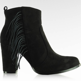 Cowboystiefel mit Fransen A-238 Schwarz