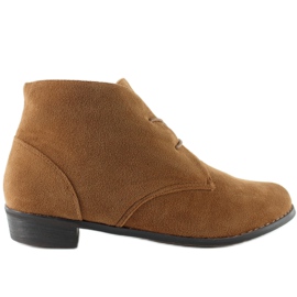 Wildleder-Schnürschuhe A-27 Camel braun
