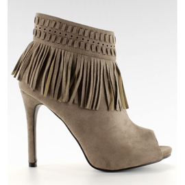 Offene Zehenquasten 11016 Khaki