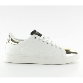 Sportschuhe Spiegel Zehen Q56 Weiß / Gold gelb