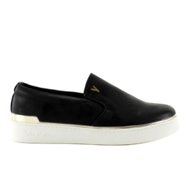 Slip-On mit Metallic-Besatz 786 Black schwarz