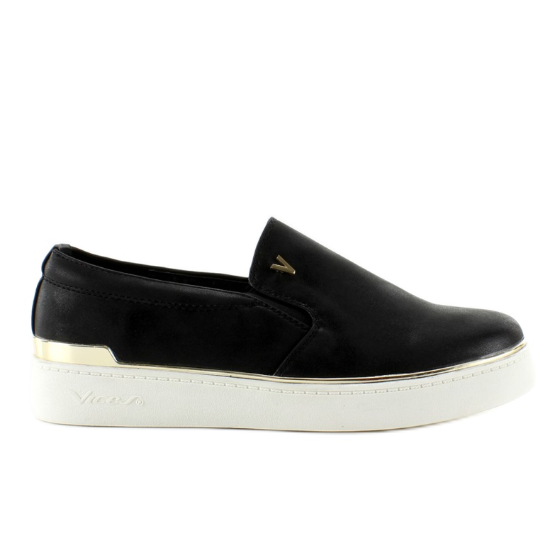 Slip-On mit Metallic-Besatz 786 Black schwarz